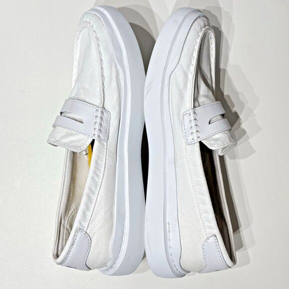 Cole Haan GrandPro Rally Women's White Canvas Penny Loafers Comfort Size 8.5B - Picture 11 of 16